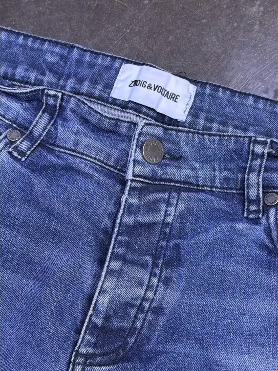 쟈딕앤볼테르 빈티지 워싱 데미지 슬림핏 데님팬츠 30 상품이미지4