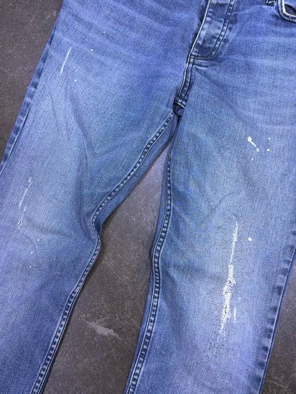 쟈딕앤볼테르 빈티지 워싱 데미지 슬림핏 데님팬츠 30 상품이미지5