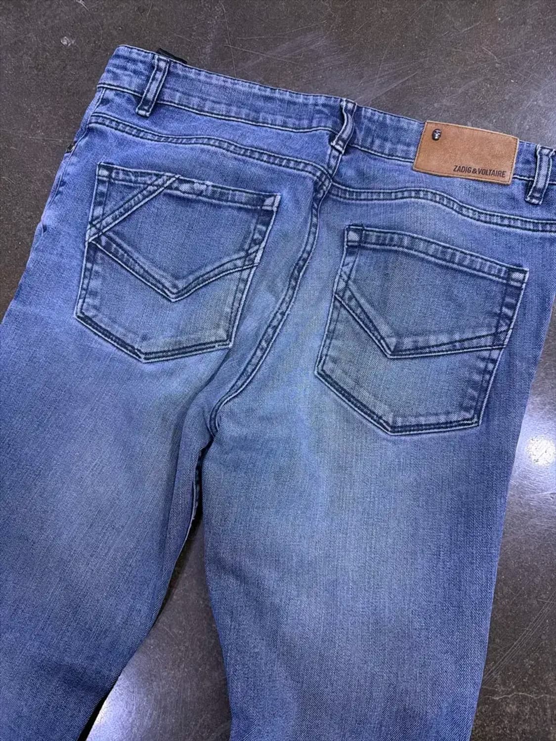 쟈딕앤볼테르 빈티지 워싱 데미지 슬림핏 데님팬츠 30 상품이미지7