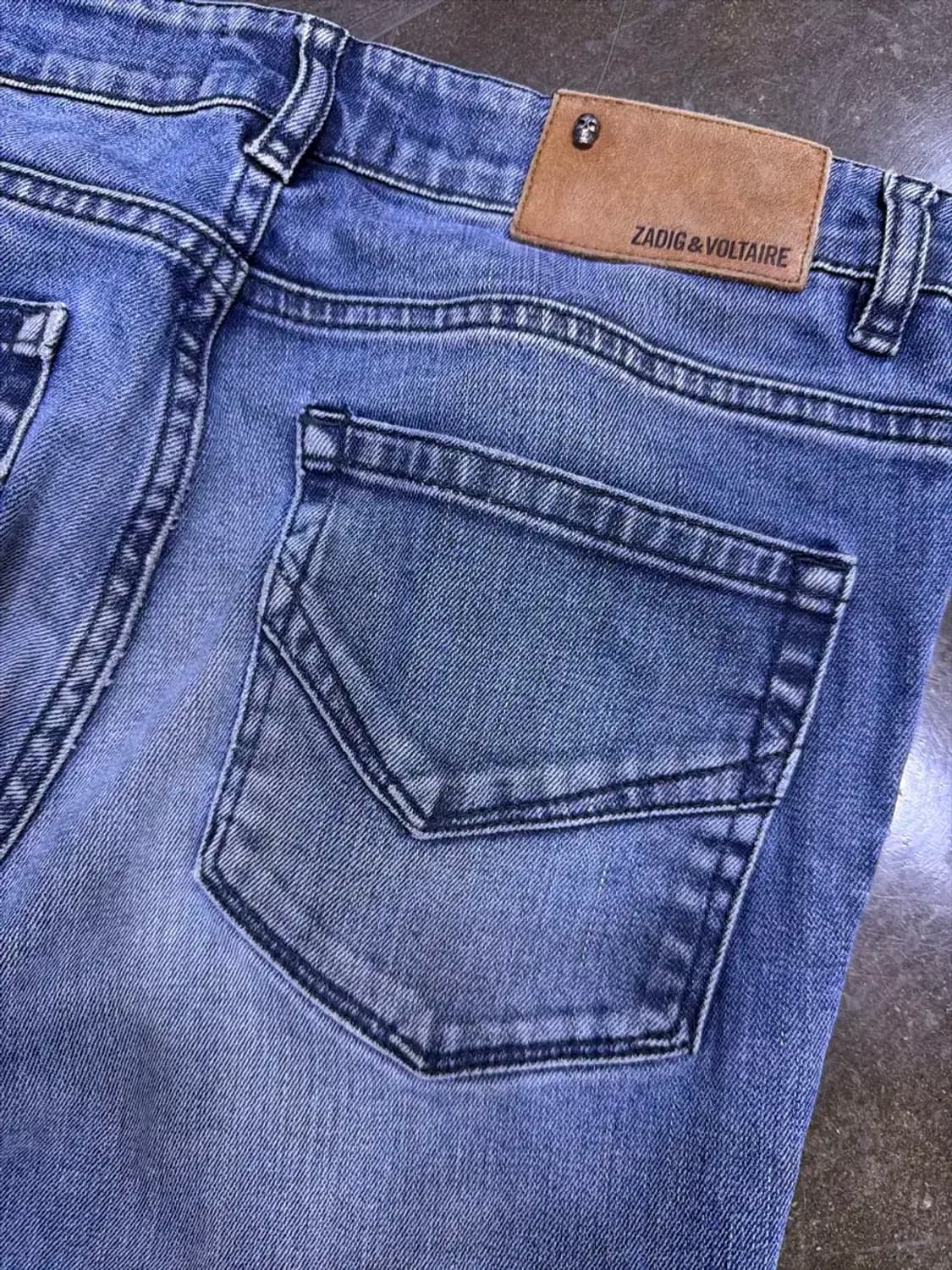 쟈딕앤볼테르 빈티지 워싱 데미지 슬림핏 데님팬츠 30 상품이미지8