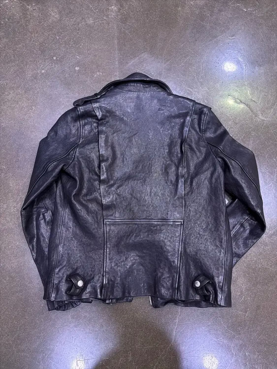 이태리 양가죽 워싱 레더 더블 라이더자켓 M 상품이미지2