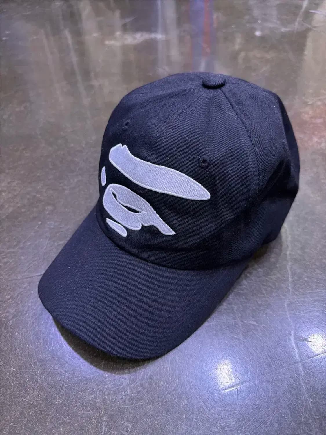 유인원 빅페이스 캡 볼캡 블랙 모자 상품이미지1