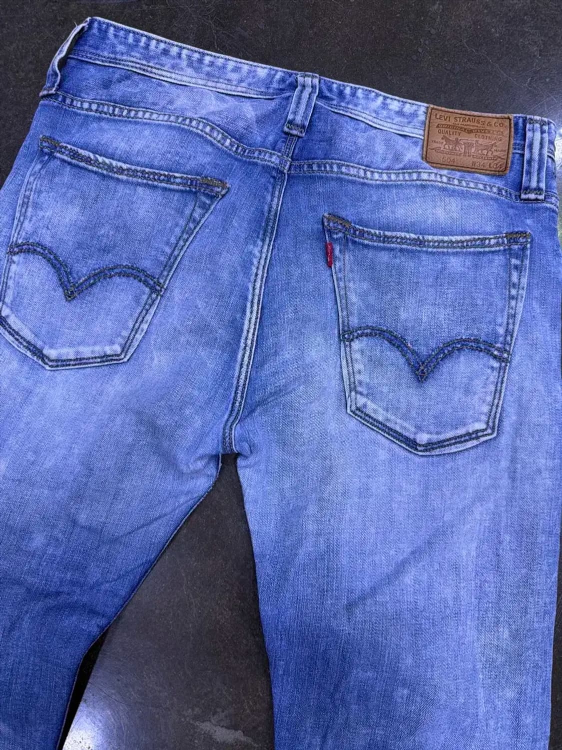 리바이스 504 스트레이트핏 빈티지 타이 워싱 데님팬츠 34 상품이미지8