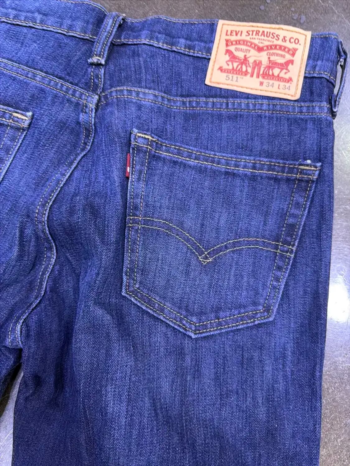 리바이스 511 슬림 스트레이트 딥인디고 데님팬츠 34 상품이미지6