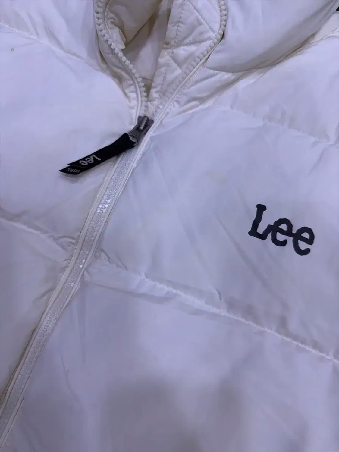 Lee 리 덕다운 오리털 화이트 숏패딩 점퍼 M 상품이미지4