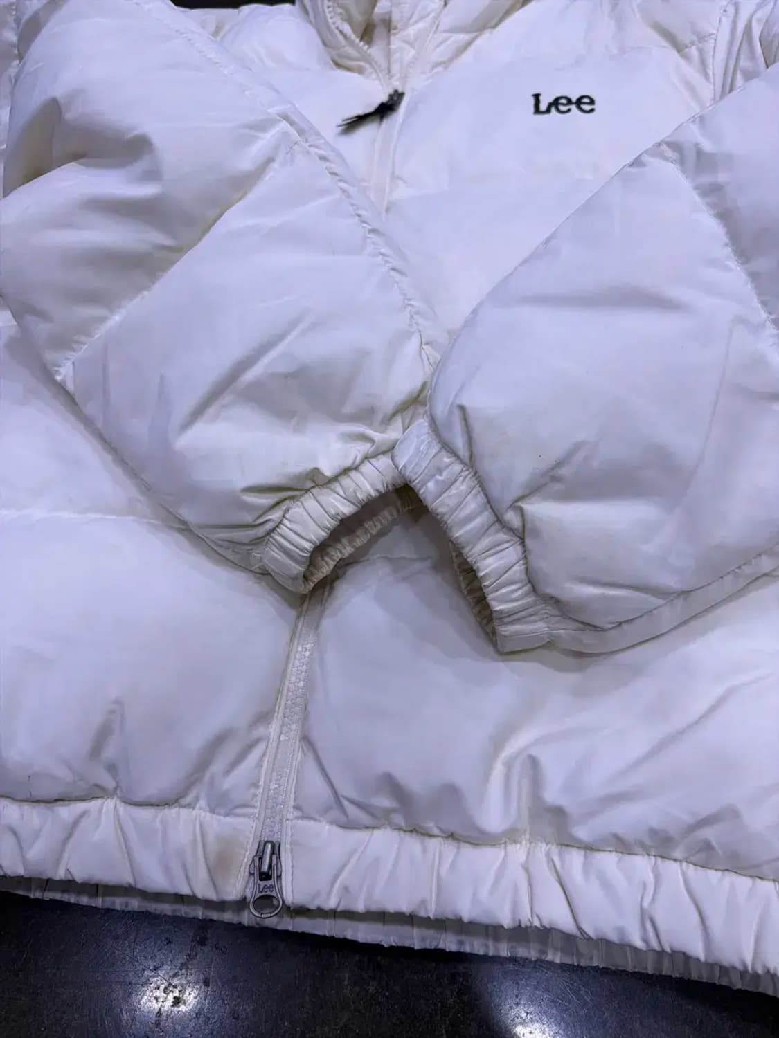 Lee 리 덕다운 오리털 화이트 숏패딩 점퍼 M 상품이미지8