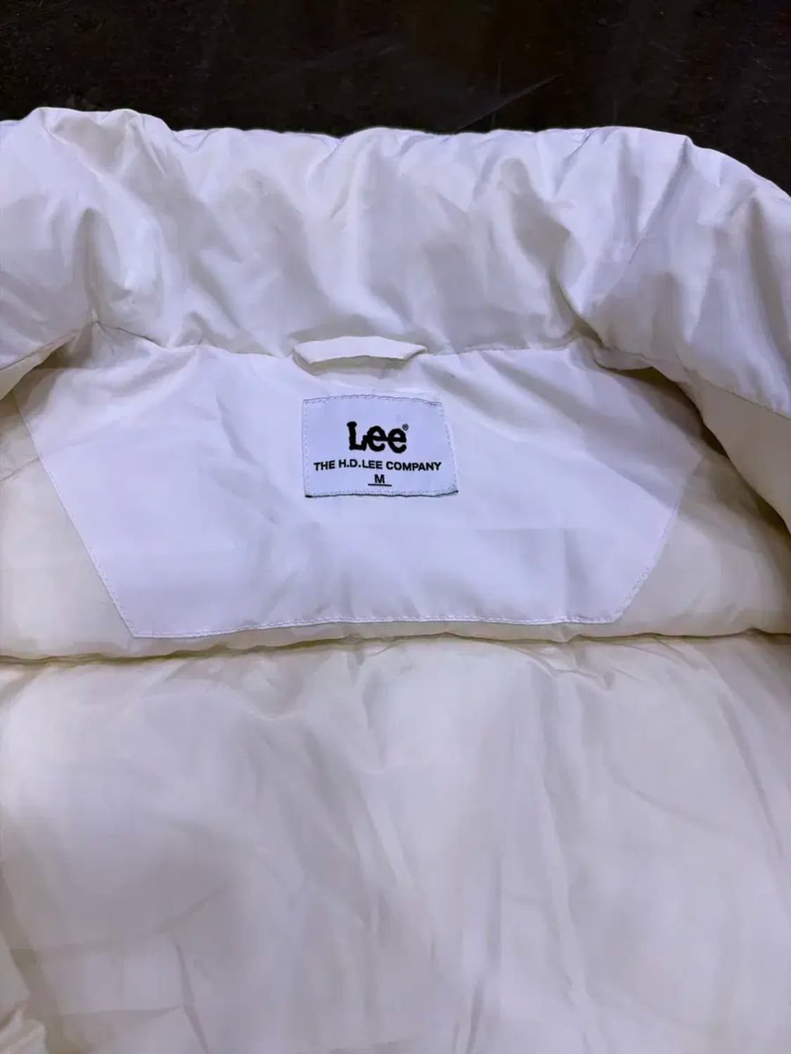 Lee 리 덕다운 오리털 화이트 숏패딩 점퍼 M 상품이미지9