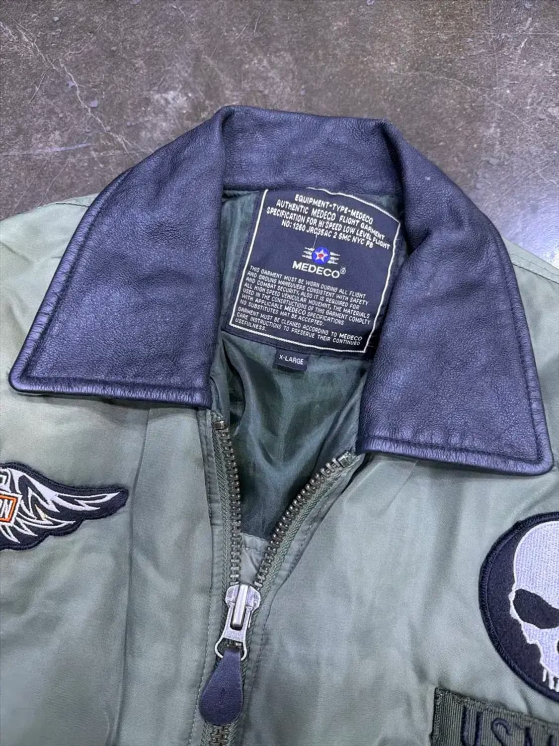 메데코 US 마린 항공점퍼 와펜 커스텀 XL 상품이미지3