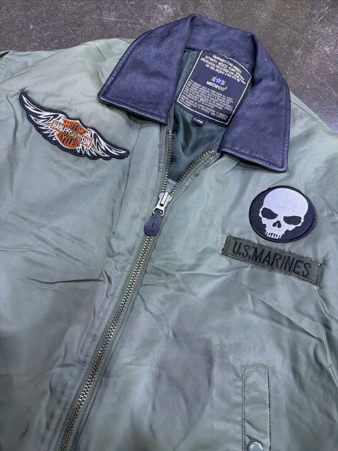 메데코 US 마린 항공점퍼 와펜 커스텀 XL 상품이미지4