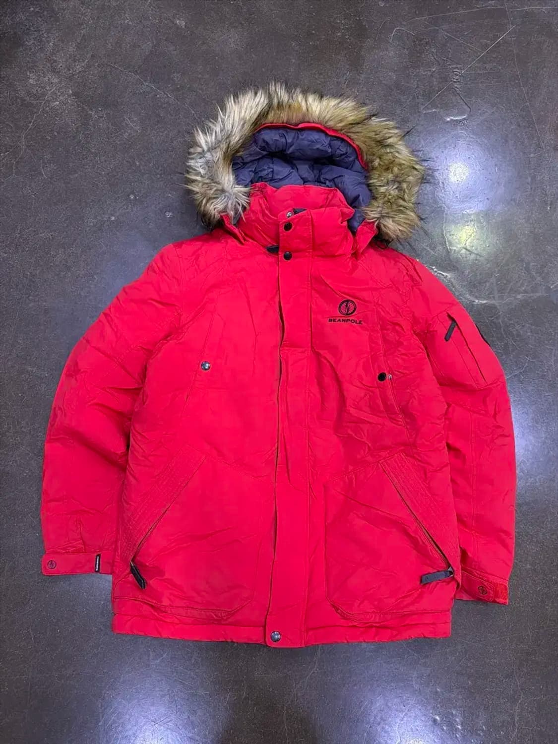 빈폴 아웃도어 라쿤털 후드 덕다운 오리털 패딩점퍼 100 상품이미지1