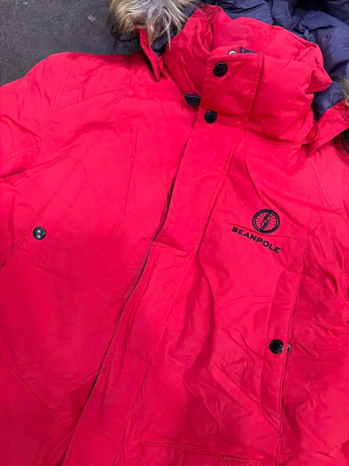 빈폴 아웃도어 라쿤털 후드 덕다운 오리털 패딩점퍼 100 상품이미지4