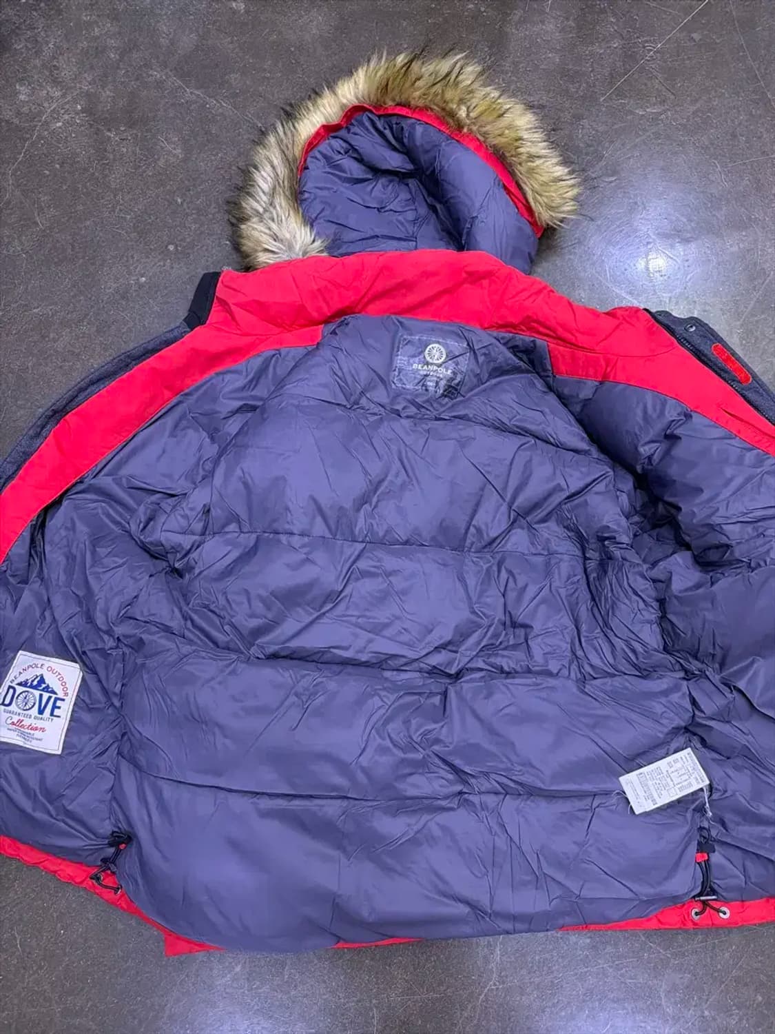 빈폴 아웃도어 라쿤털 후드 덕다운 오리털 패딩점퍼 100 상품이미지7