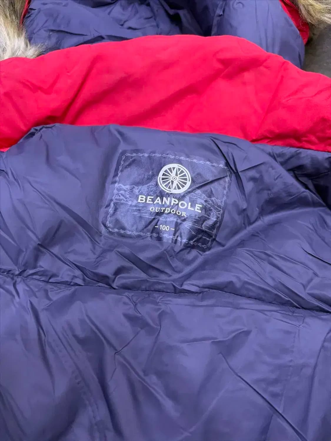 빈폴 아웃도어 라쿤털 후드 덕다운 오리털 패딩점퍼 100 상품이미지8