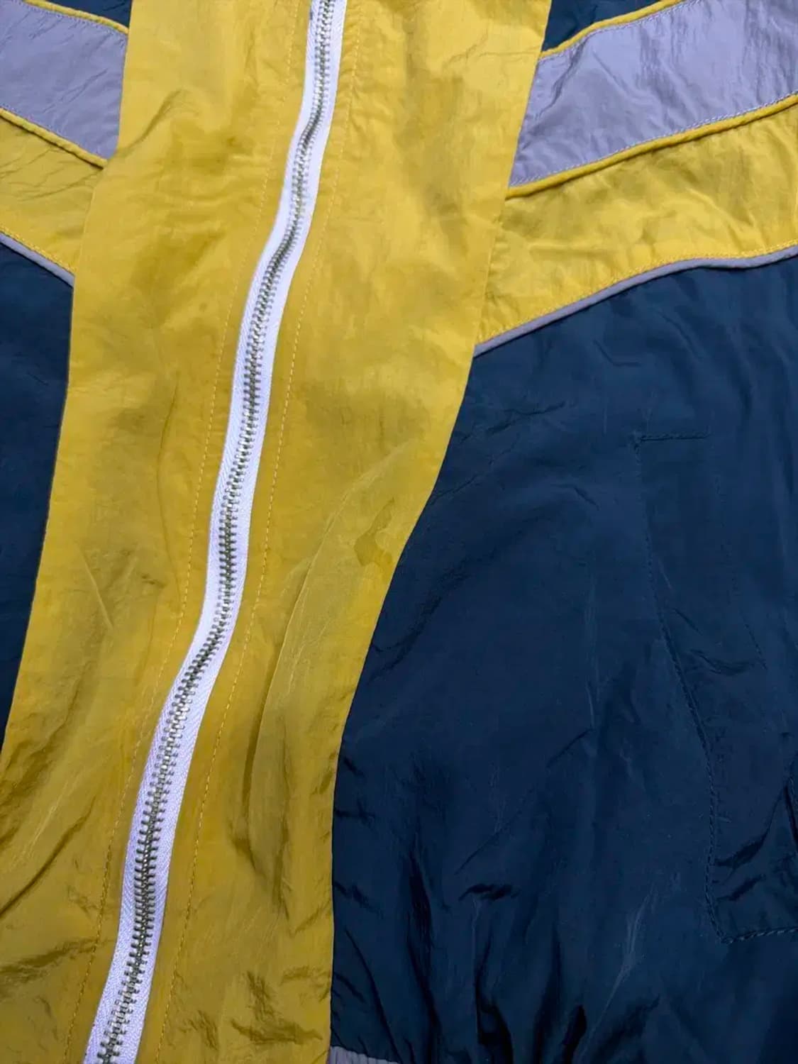 원스어게인 레트로 컬러 배색 바람막이 봄버 점퍼 L 상품이미지5