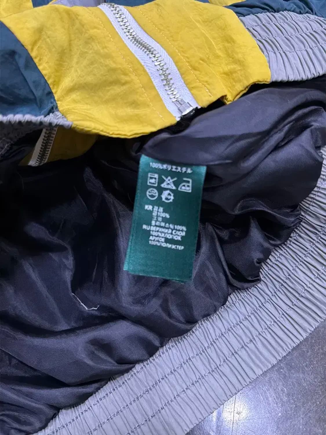 원스어게인 레트로 컬러 배색 바람막이 봄버 점퍼 L 상품이미지7