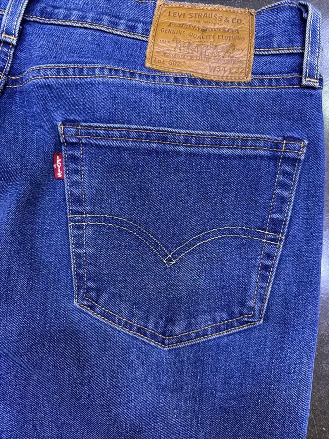 리바이스 502 프리미엄 빅 E 약기모 테이퍼드 데님팬츠 34 상품이미지9