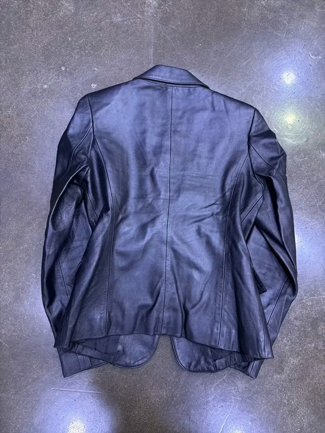 MODORI 양가죽 심플 싱글 원버튼 레더자켓 M 상품이미지2