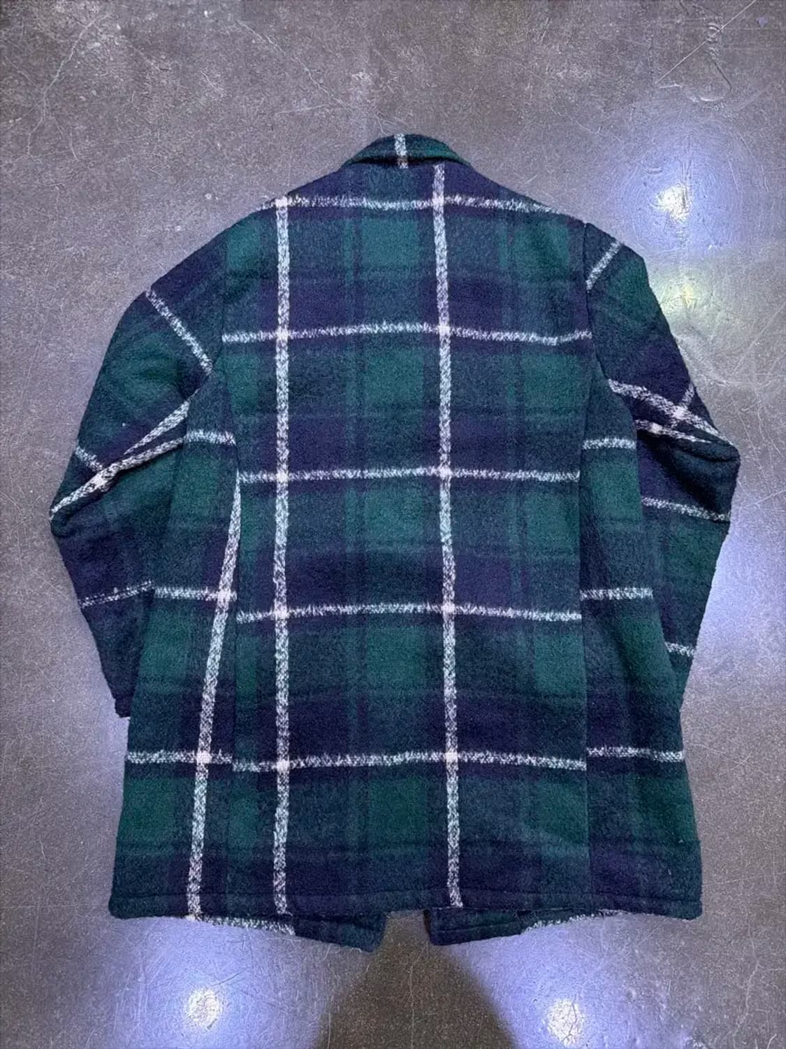글로리 타탄체크 양털 안감 싱글코트 M 상품이미지2
