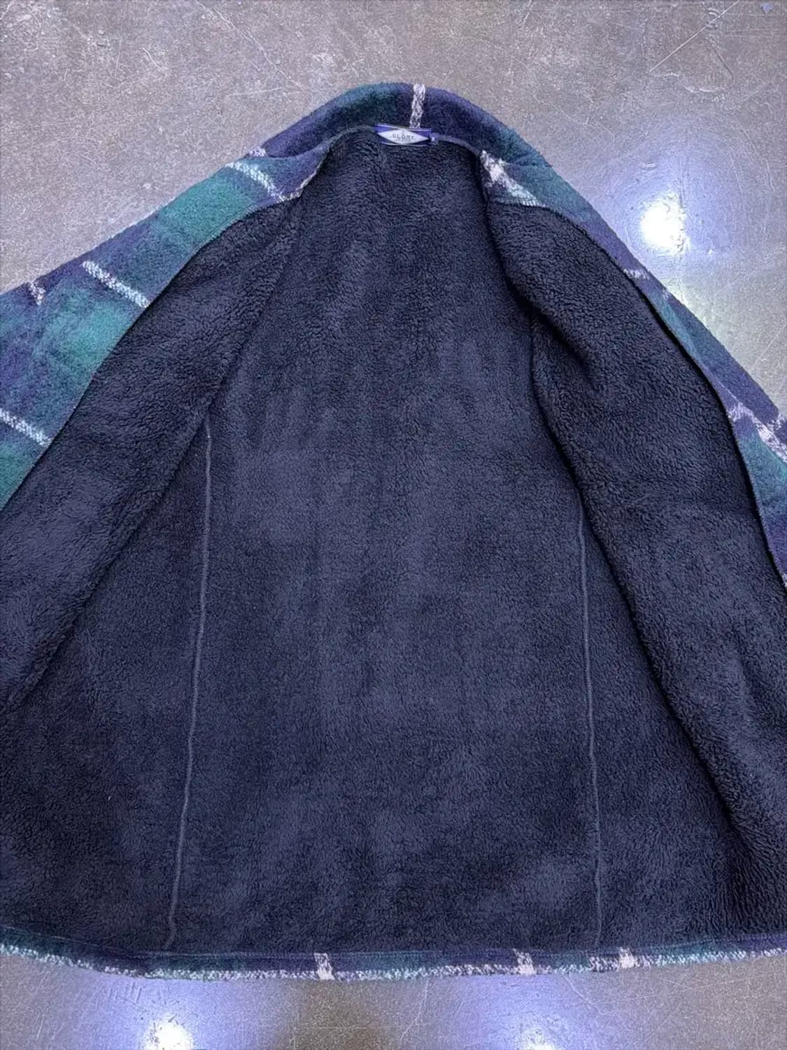 글로리 타탄체크 양털 안감 싱글코트 M 상품이미지6