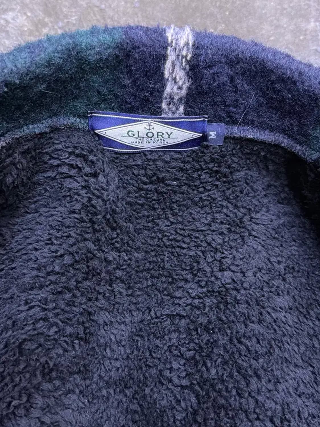 글로리 타탄체크 양털 안감 싱글코트 M 상품이미지7