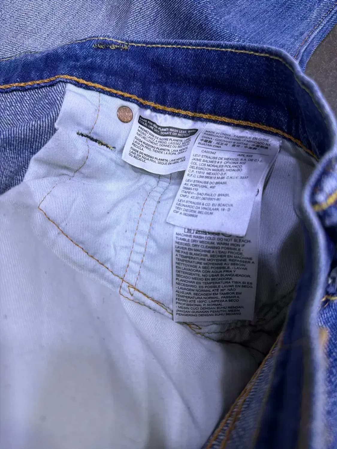 리바이스 511 화이트 오크 콘밀 슬림핏 데님팬츠 청바지 34 상품이미지8