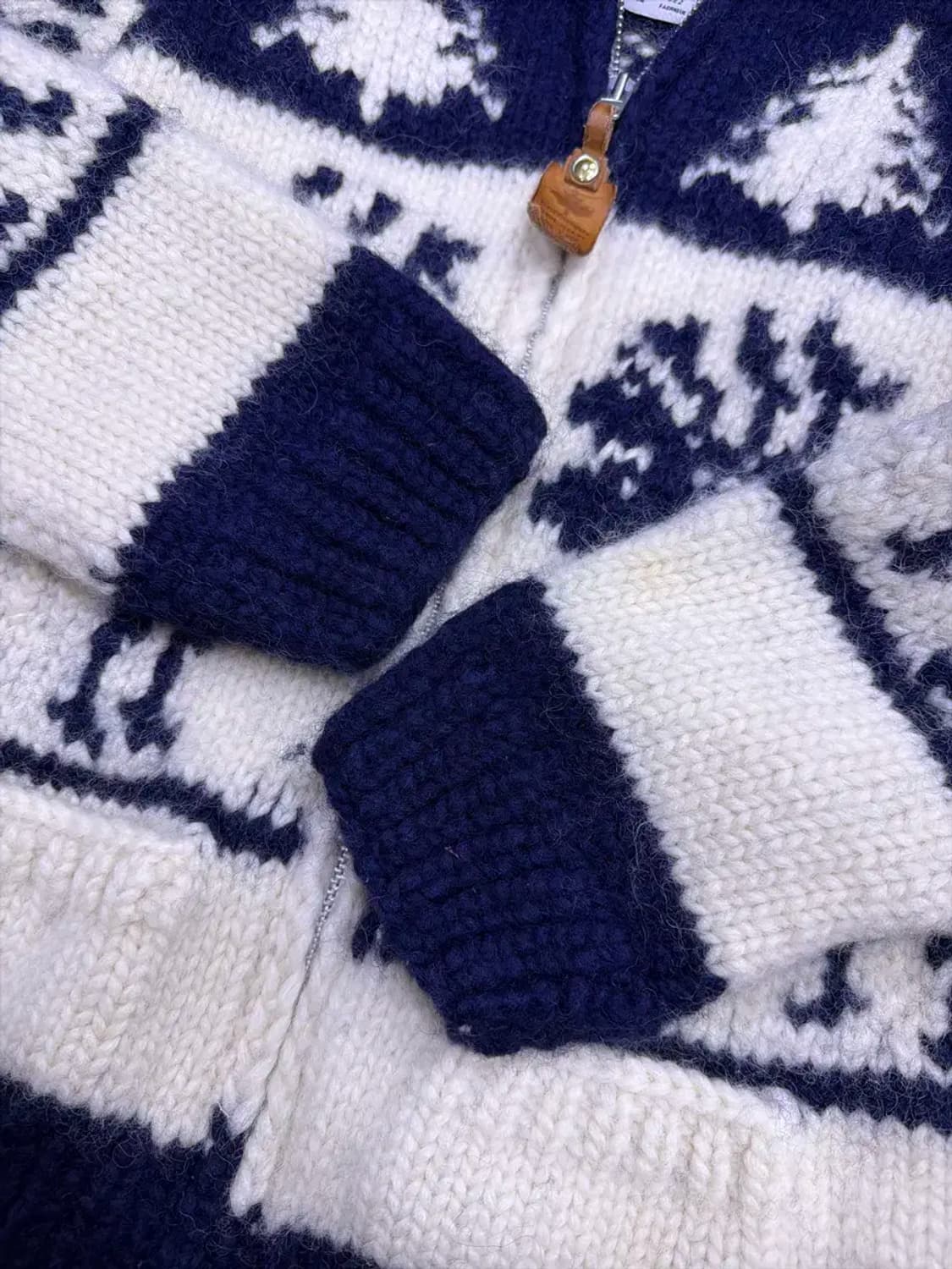 캐나디안 스웨터 헤비울 디어 사슴 코위찬 집업 여성 가디건 상품이미지6