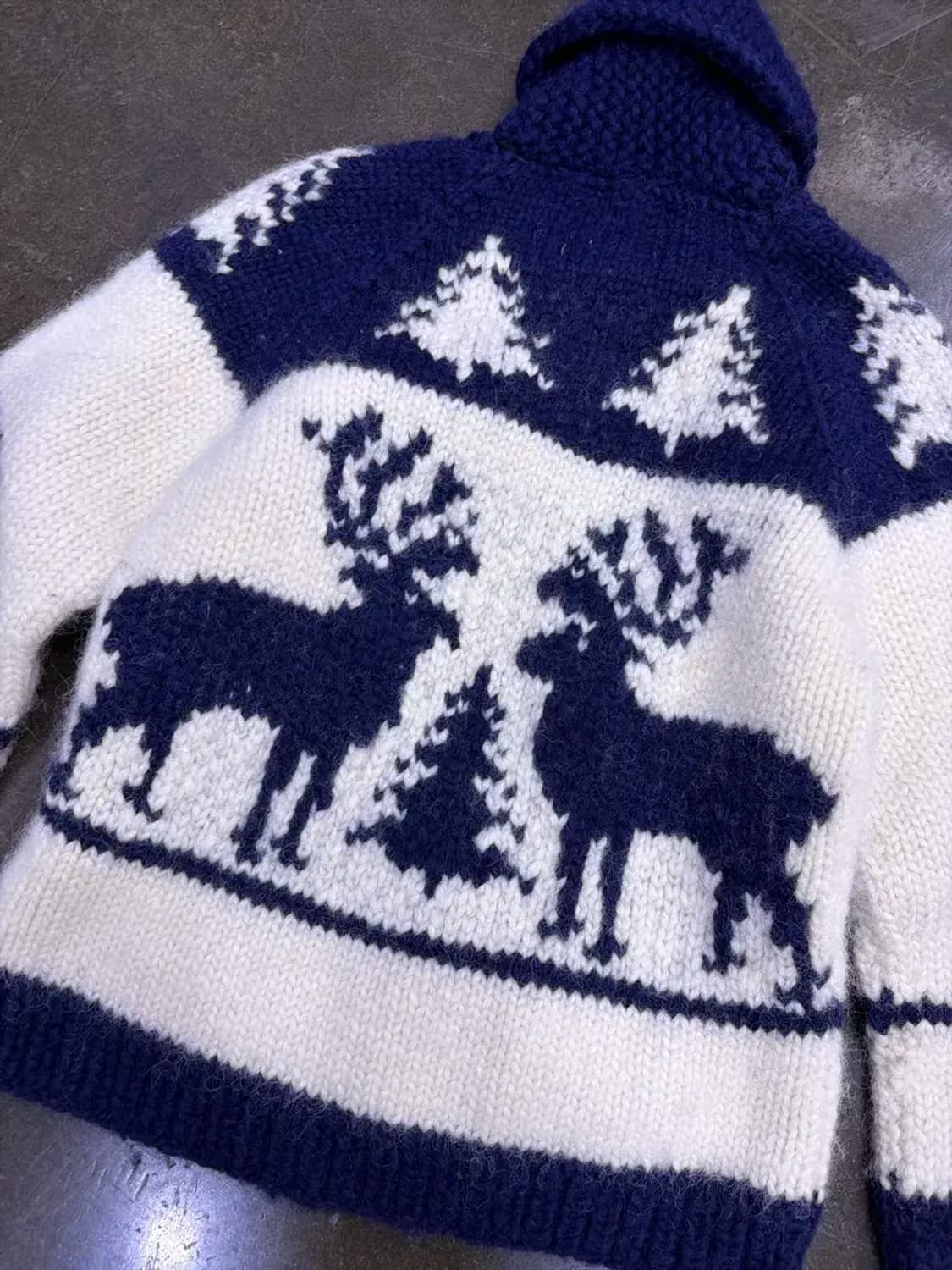 캐나디안 스웨터 헤비울 디어 사슴 코위찬 집업 여성 가디건 상품이미지7