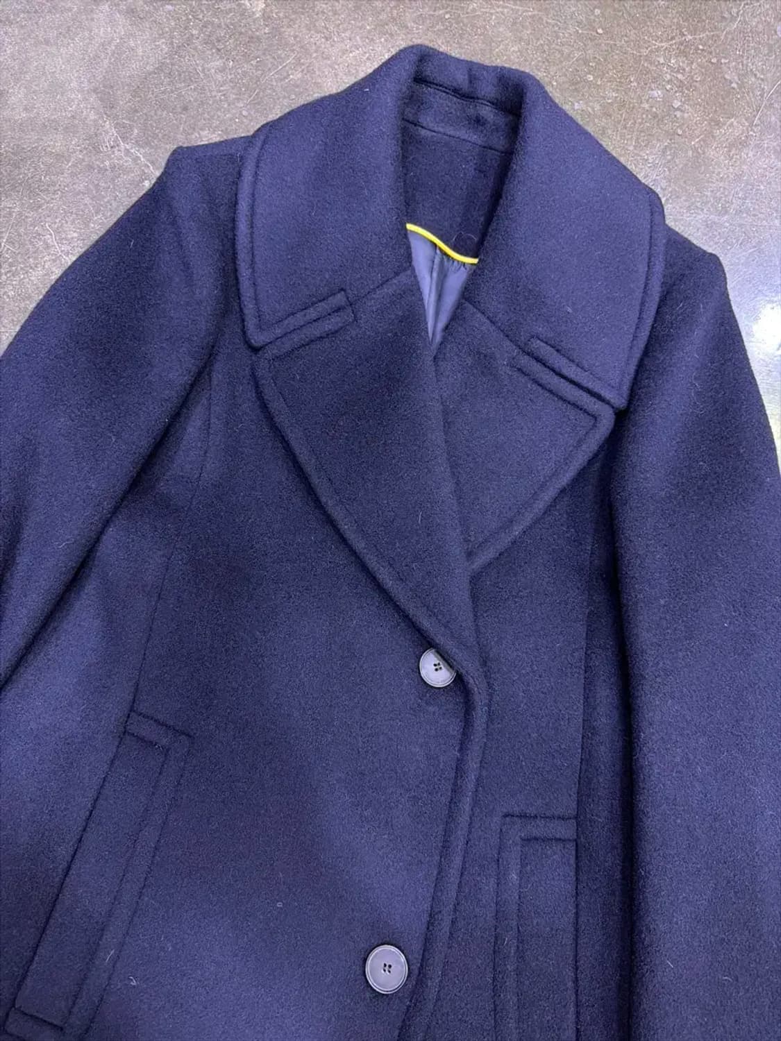 11AM 네이비 클래식 울 롱 코트 S 상품이미지4