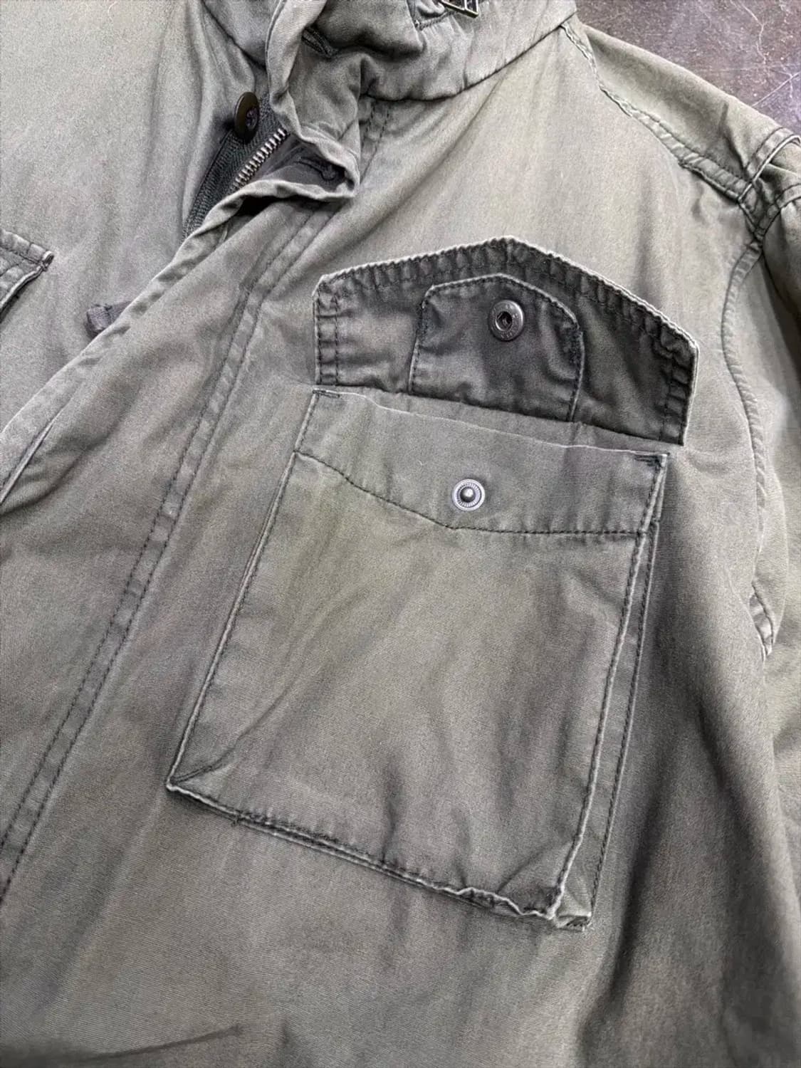 Gap 갭 빈티지 워싱 M65 필드자켓 야상 자켓 올리브 XL 상품이미지5