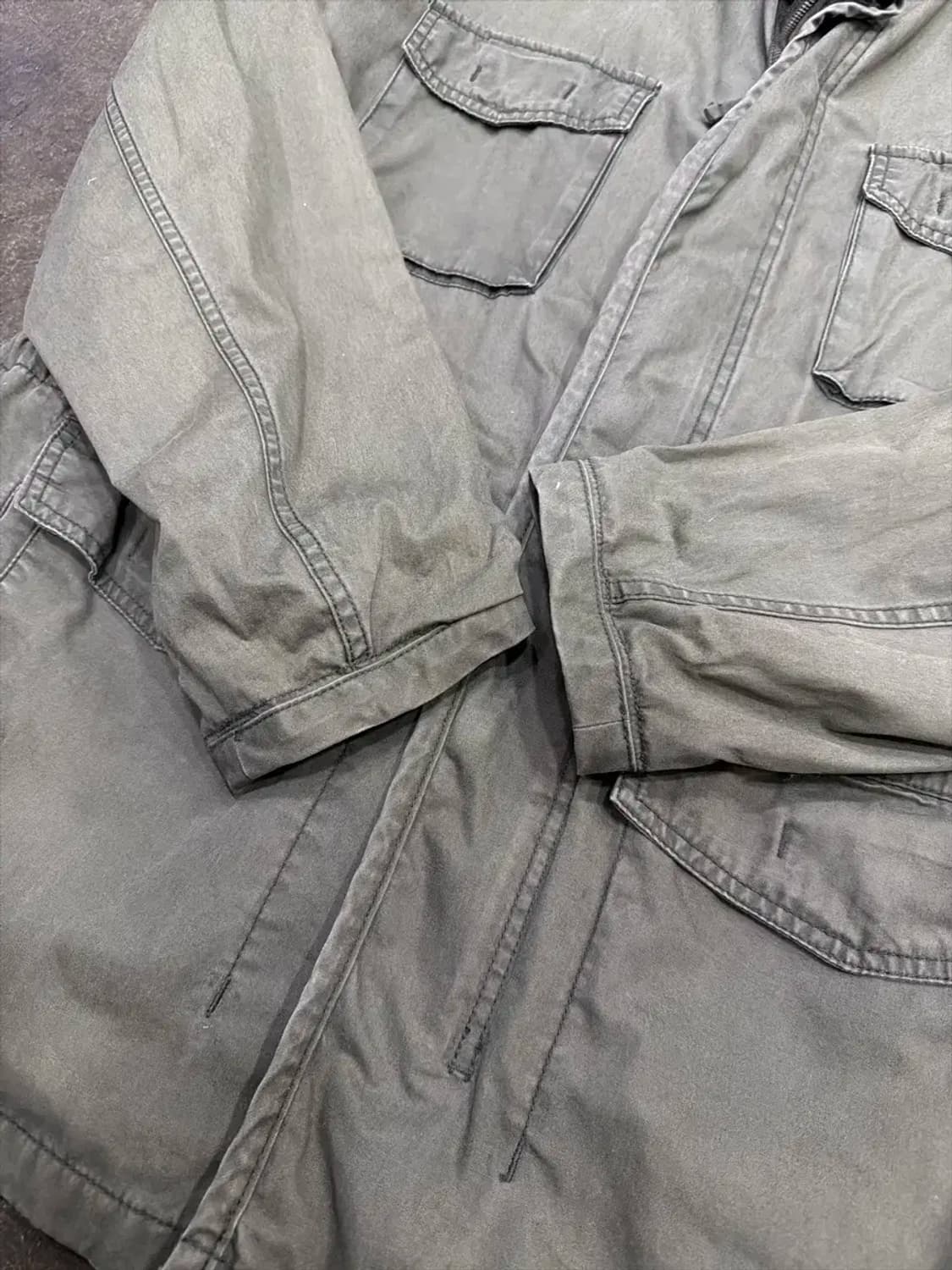 Gap 갭 빈티지 워싱 M65 필드자켓 야상 자켓 올리브 XL 상품이미지6