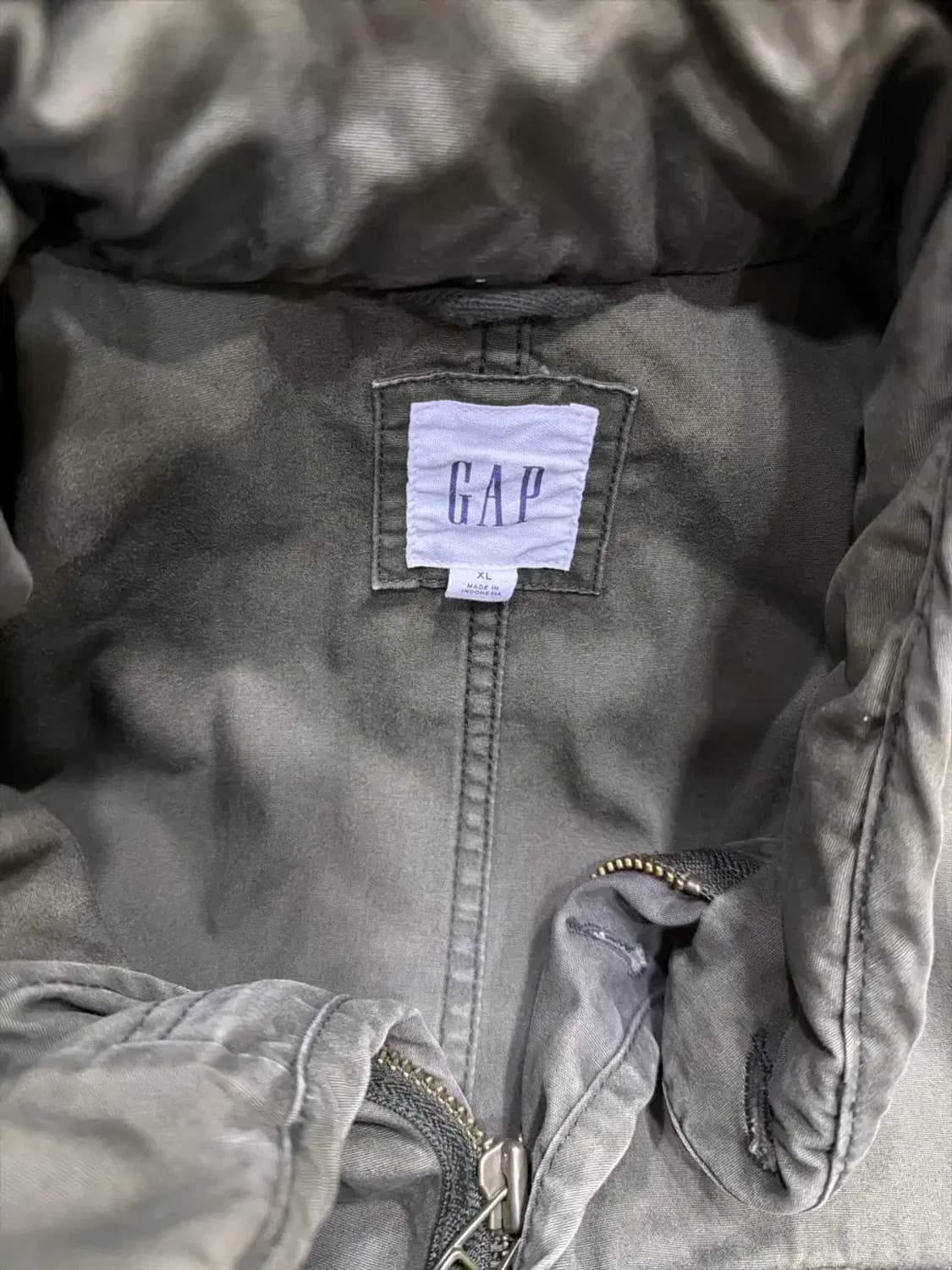 Gap 갭 빈티지 워싱 M65 필드자켓 야상 자켓 올리브 XL 상품이미지8