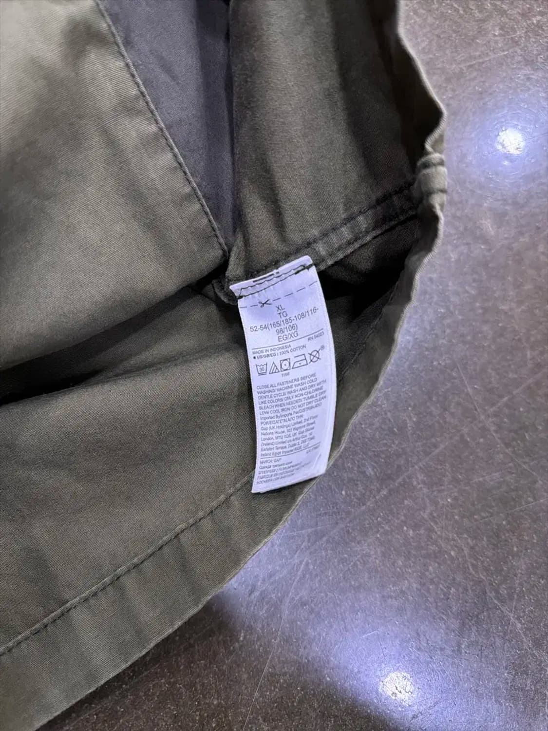 Gap 갭 빈티지 워싱 M65 필드자켓 야상 자켓 올리브 XL 상품이미지9