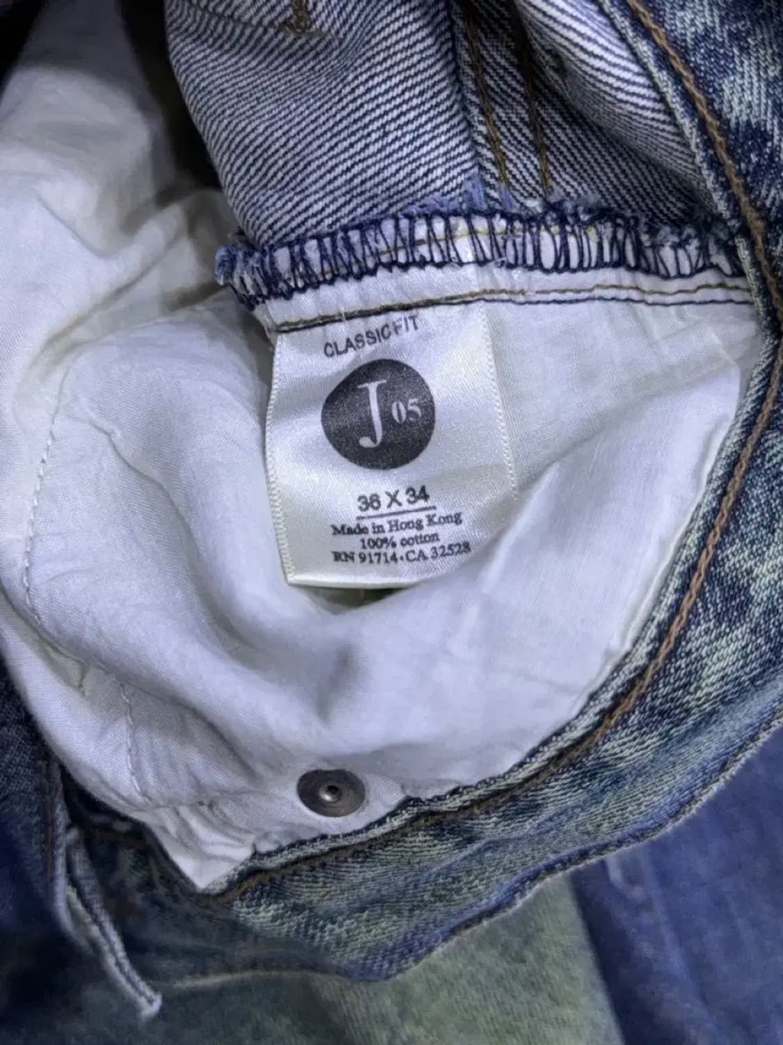 아르마니 익스체인지 빈티지 워싱 클래식핏 데님팬츠 36L 상품이미지10