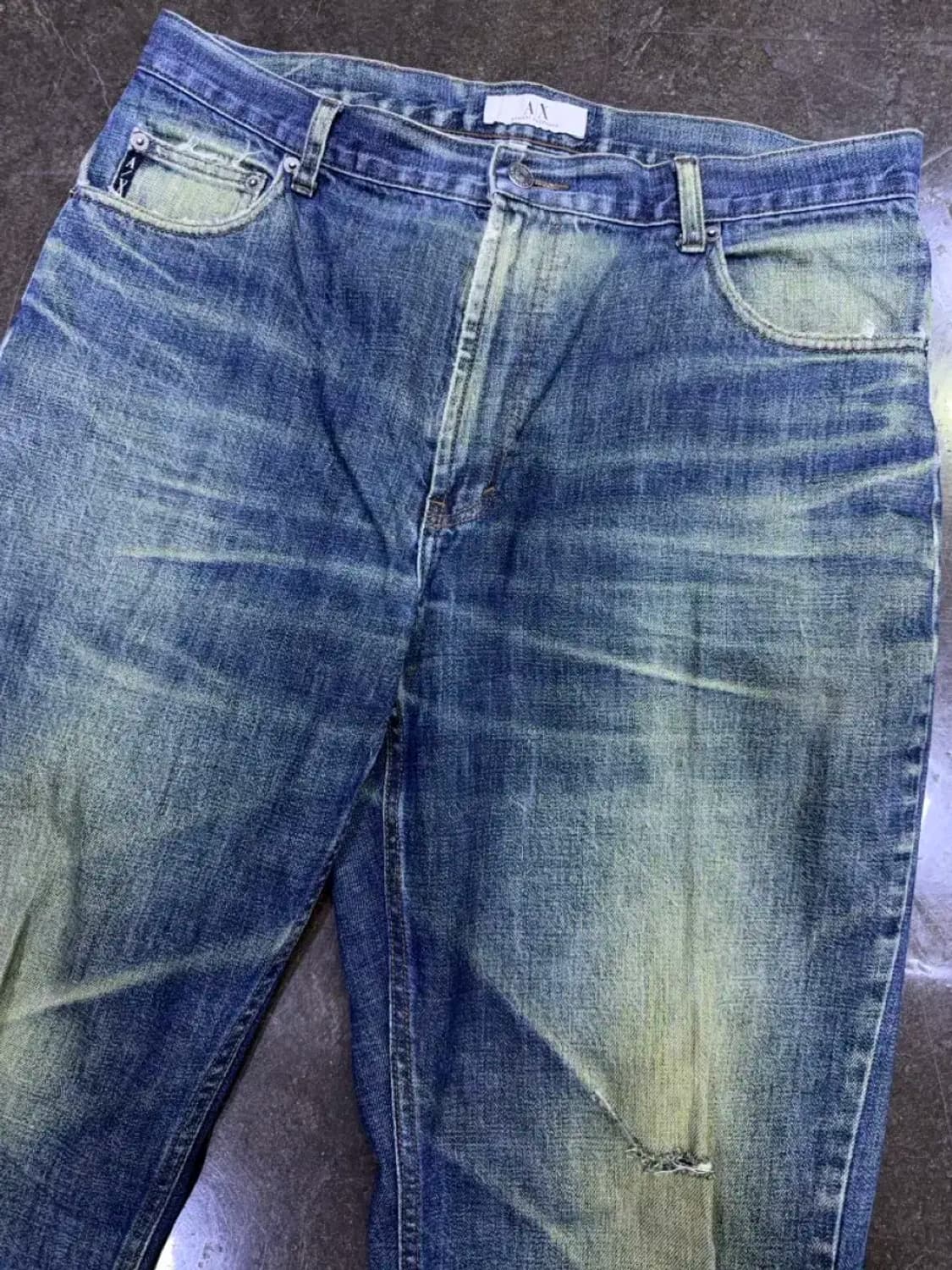 아르마니 익스체인지 빈티지 워싱 클래식핏 데님팬츠 36L 상품이미지3