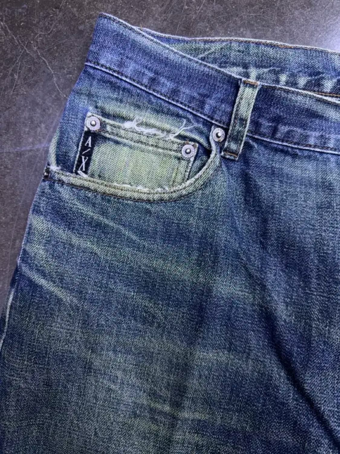 아르마니 익스체인지 빈티지 워싱 클래식핏 데님팬츠 36L 상품이미지4