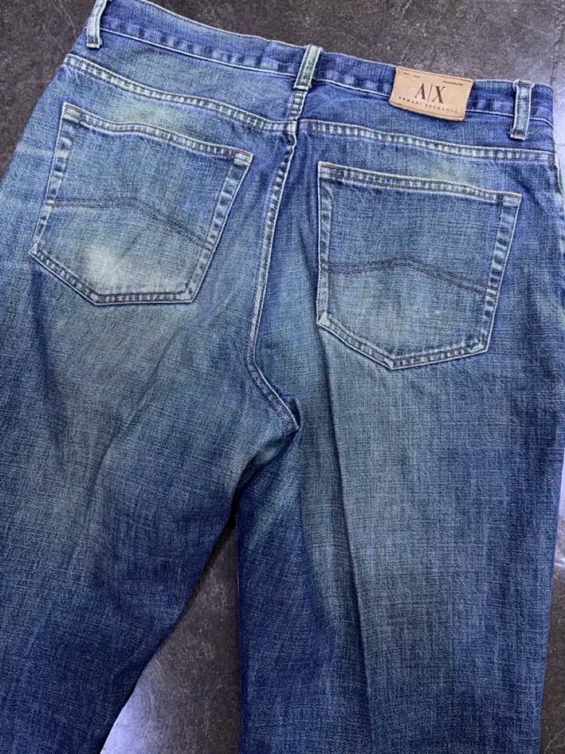 아르마니 익스체인지 빈티지 워싱 클래식핏 데님팬츠 36L 상품이미지8