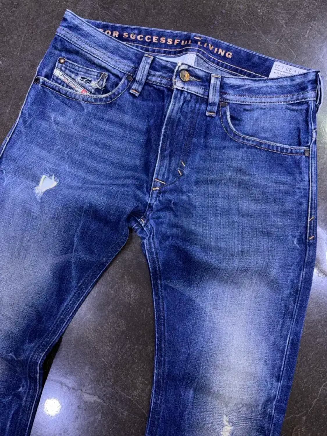 디젤 타바 슬림 스키니 빈티지 데미지 워싱 데님팬츠 29 상품이미지3