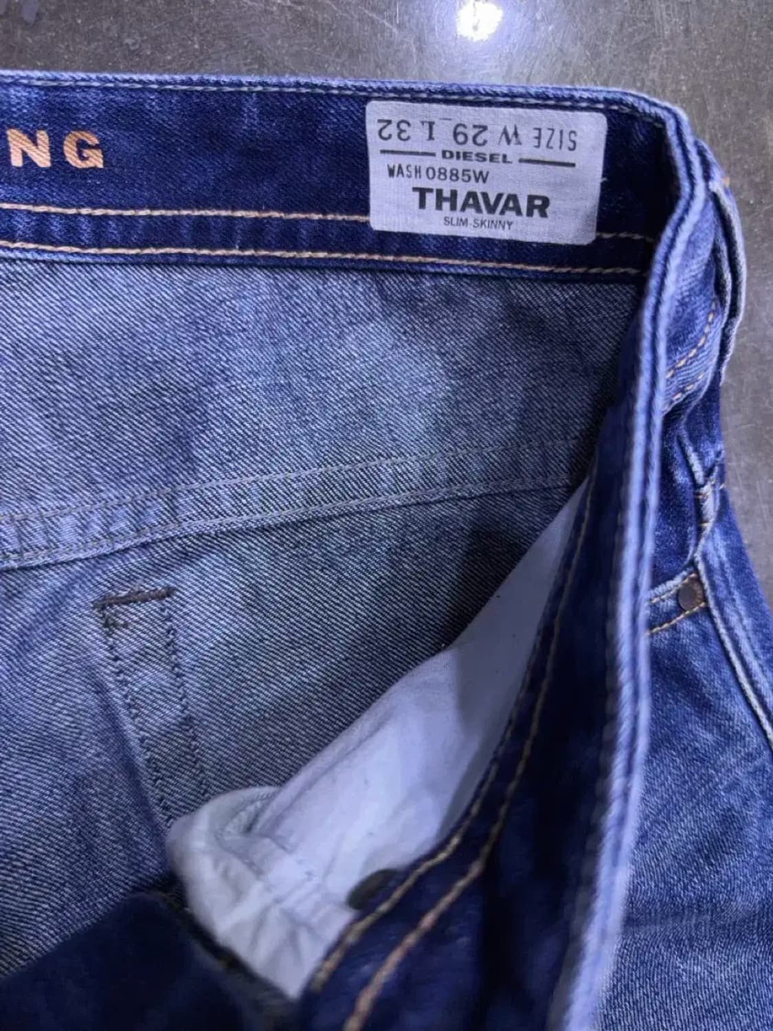 디젤 타바 슬림 스키니 빈티지 데미지 워싱 데님팬츠 29 상품이미지9