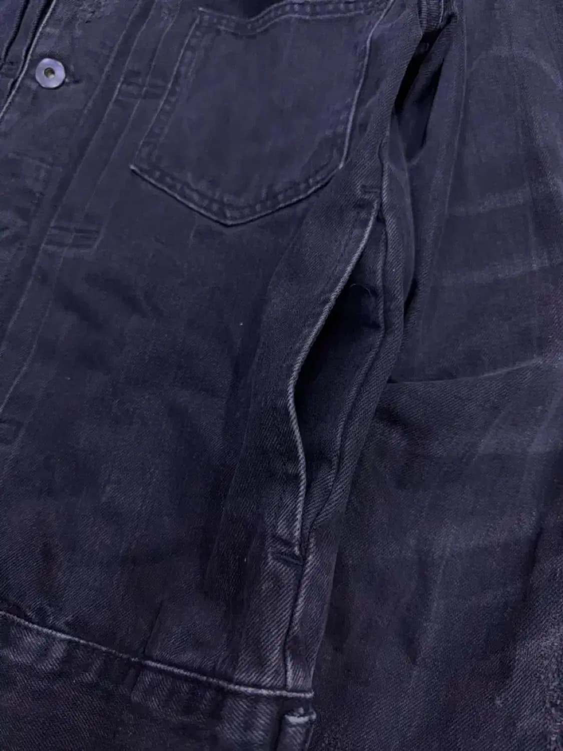 자라 빈티지 워싱 데미지 1세대 데님자켓 블랙 M 상품이미지5