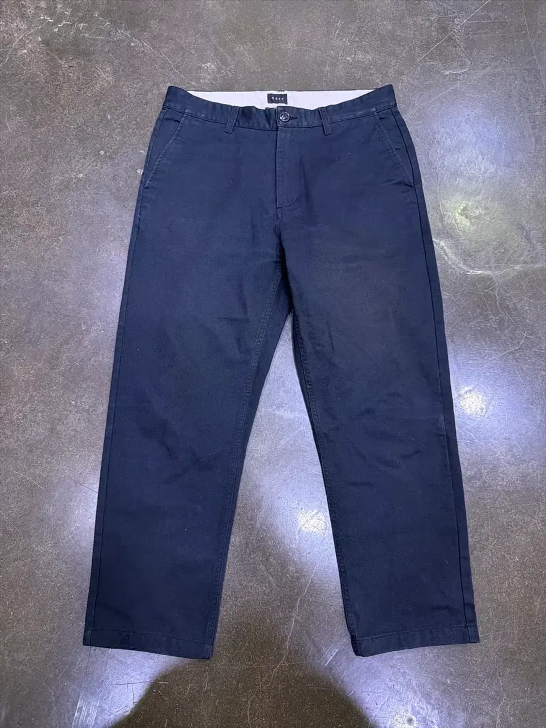 오베이 코튼 치노팬츠 레귤러핏 네이비 33 상품이미지1