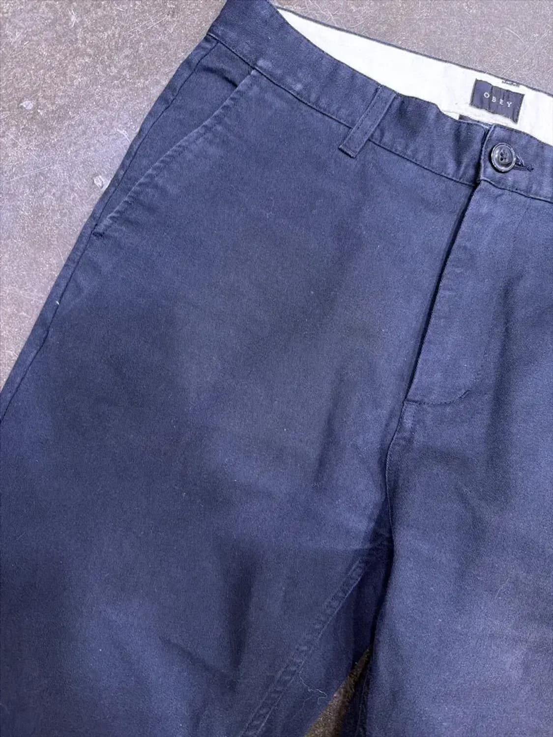 오베이 코튼 치노팬츠 레귤러핏 네이비 33 상품이미지4