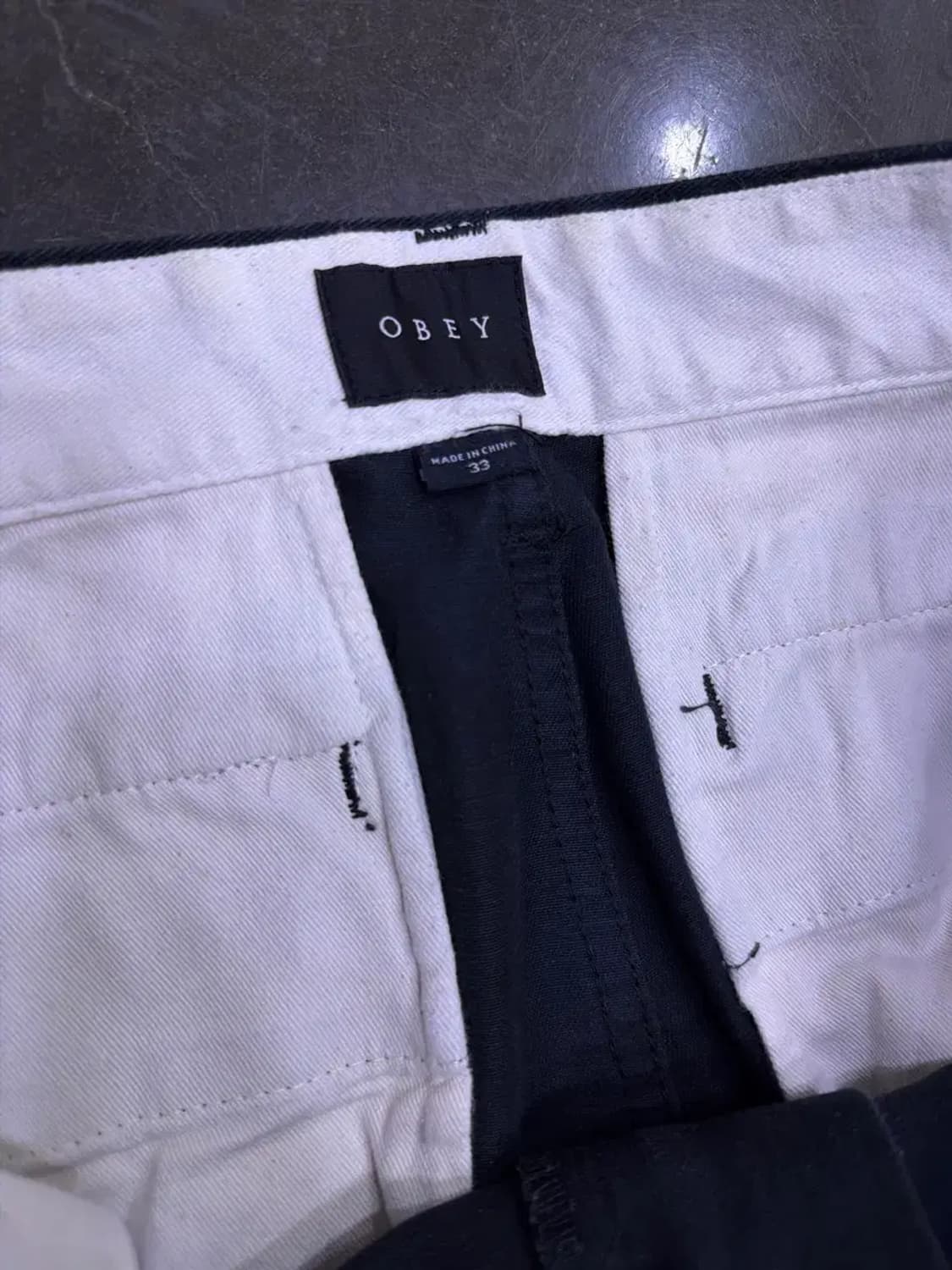 오베이 코튼 치노팬츠 레귤러핏 네이비 33 상품이미지8