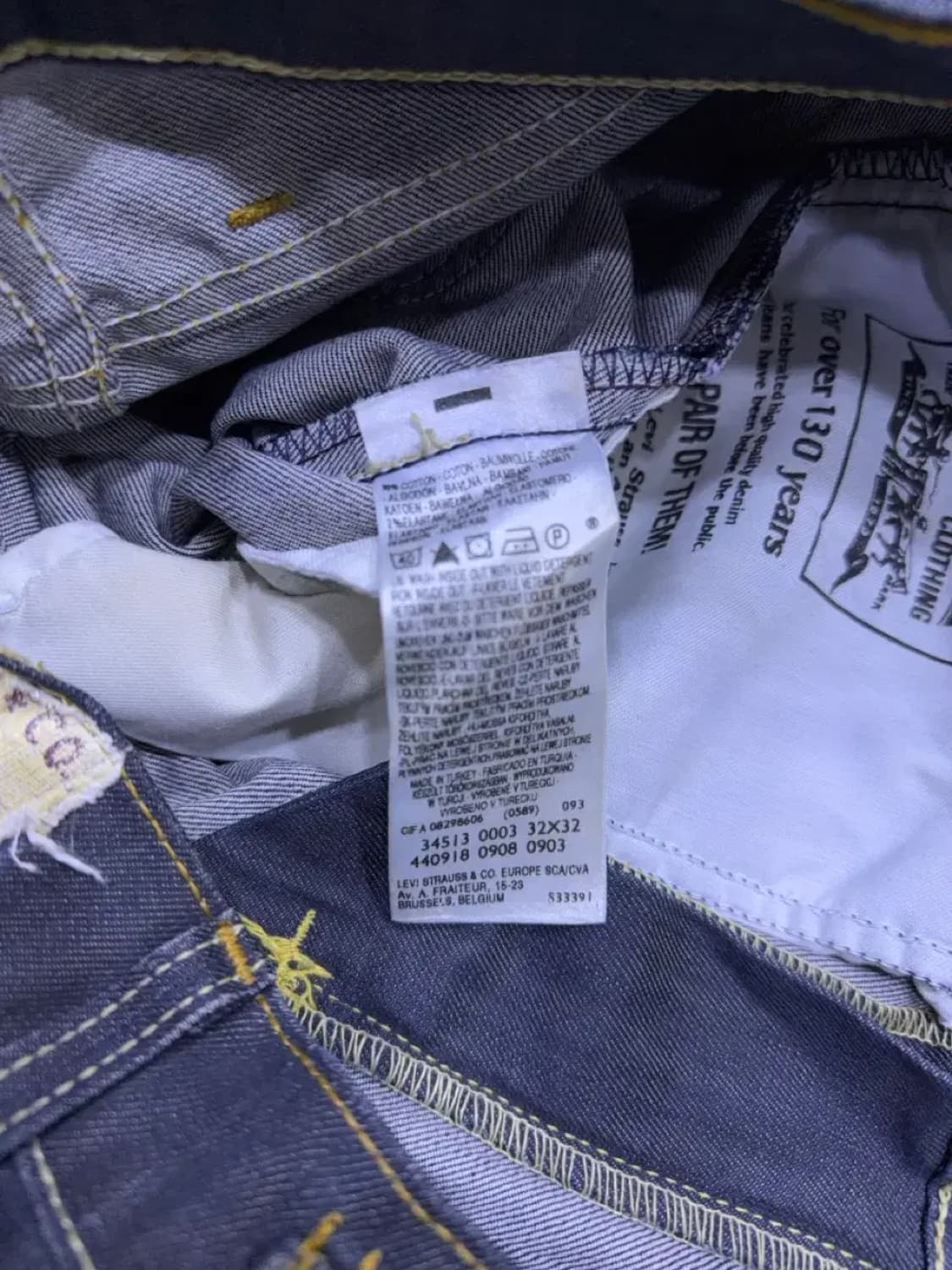 리바이스 513 슬림 스키니 레그 지퍼 디테일 데님팬츠 32 상품이미지10