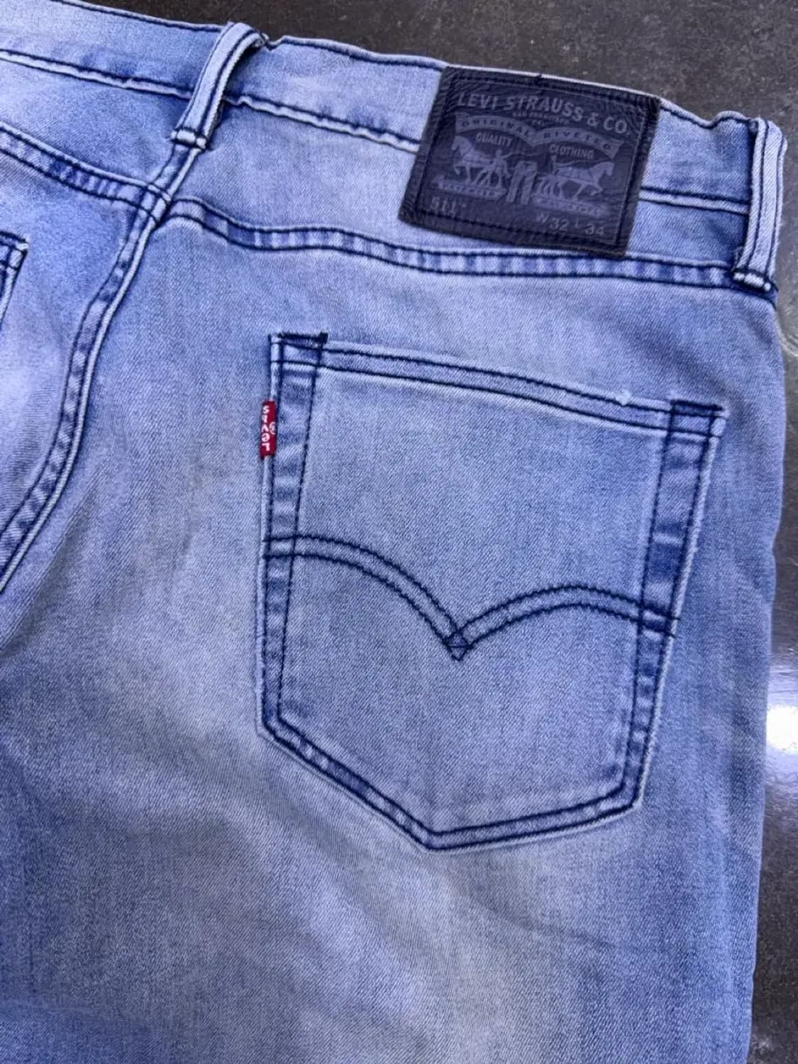 리바이스 511 슬림핏 연청 워싱블루 데님팬츠 청바지 32 상품이미지6