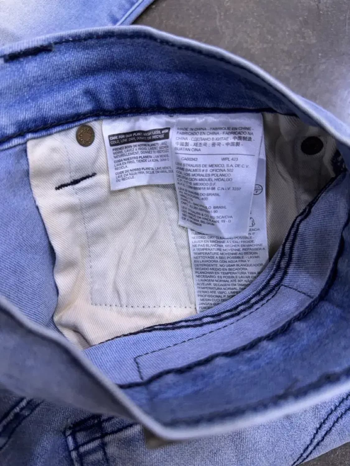 리바이스 511 슬림핏 연청 워싱블루 데님팬츠 청바지 32 상품이미지8