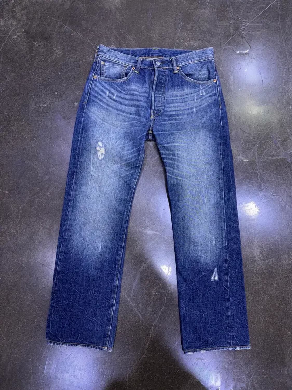 리바이스 501 레귤러핏 데님팬츠 청바지 빈티지 워싱 32 상품이미지1