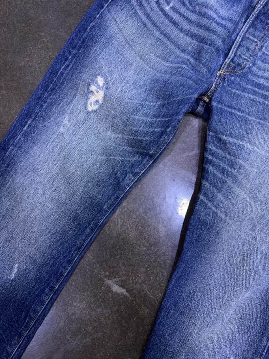 리바이스 501 레귤러핏 데님팬츠 청바지 빈티지 워싱 32 상품이미지4