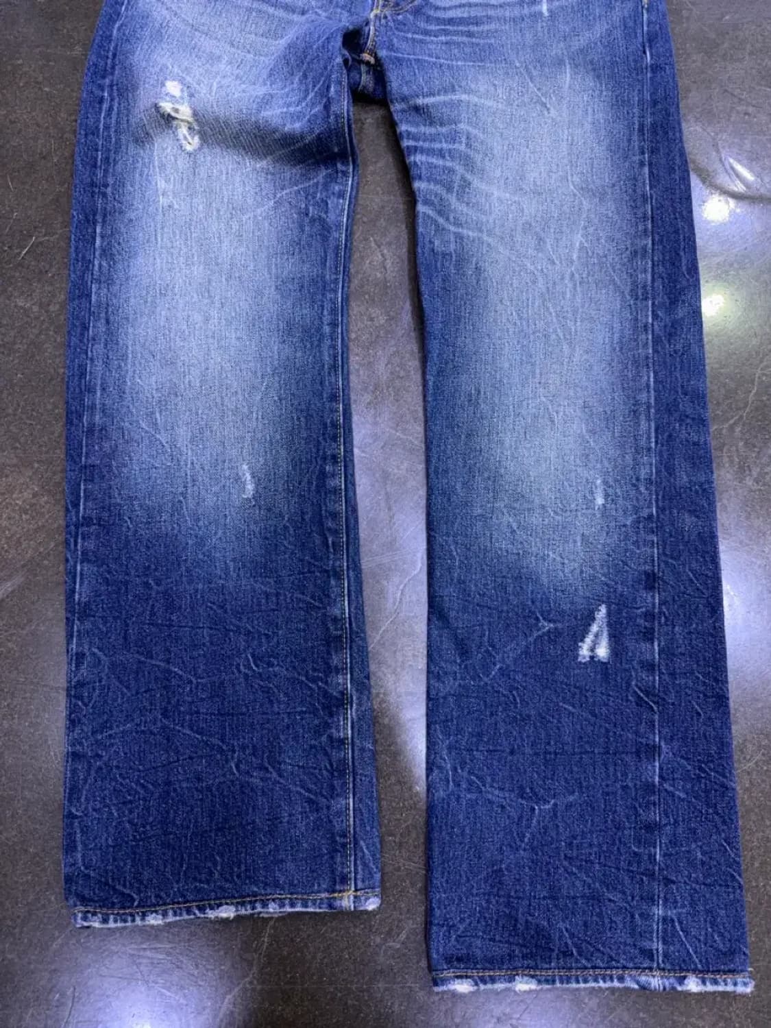 리바이스 501 레귤러핏 데님팬츠 청바지 빈티지 워싱 32 상품이미지5