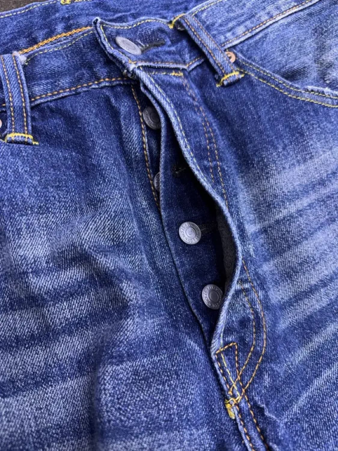 리바이스 501 레귤러핏 데님팬츠 청바지 빈티지 워싱 32 상품이미지6