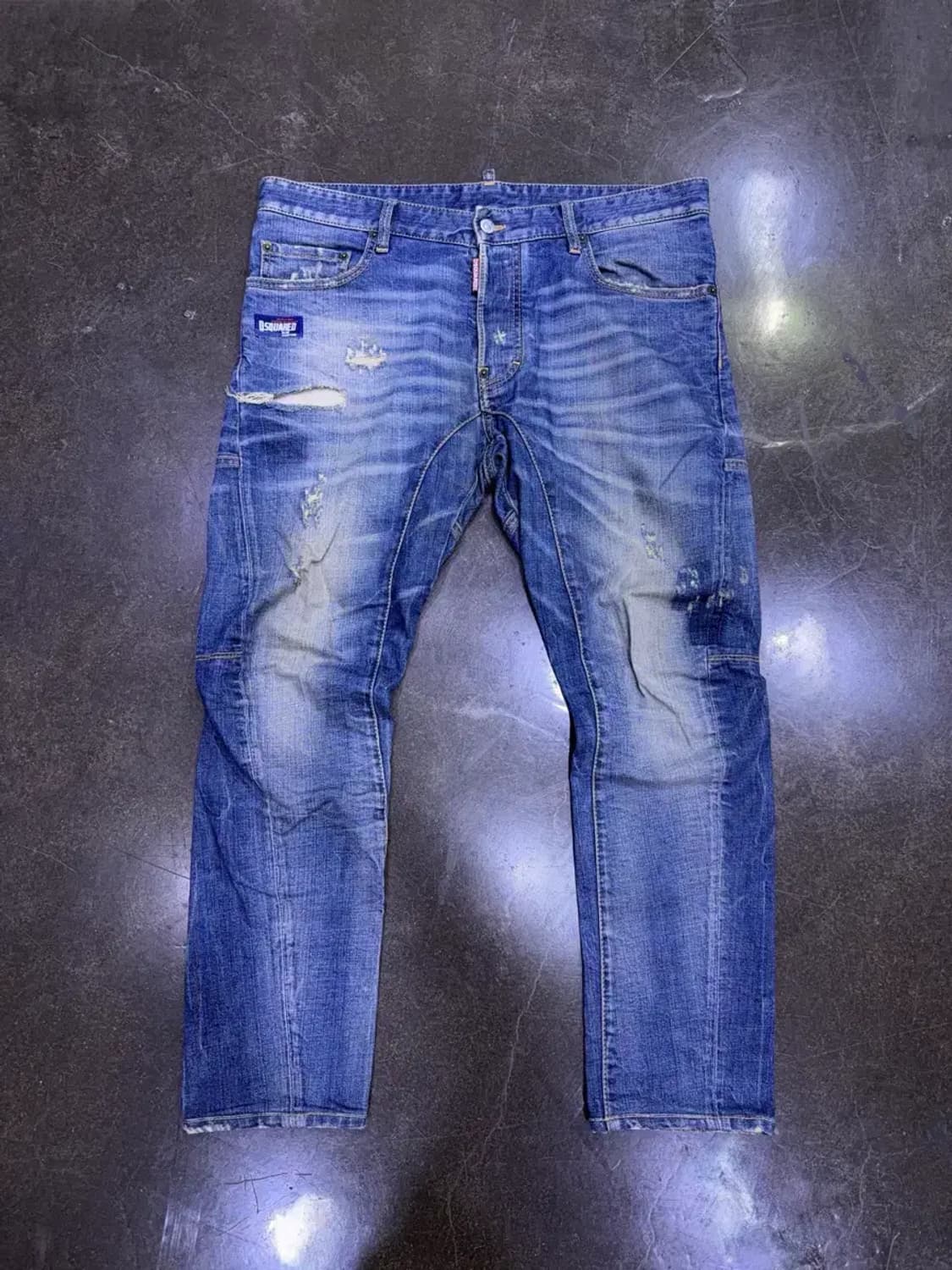 디스퀘어드2 블루탭 빈티지 타이디 바이커진 데님팬츠 52 상품이미지1